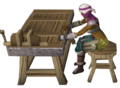 Spielerin in Baumeister-Kleidung an der Werkbank.png