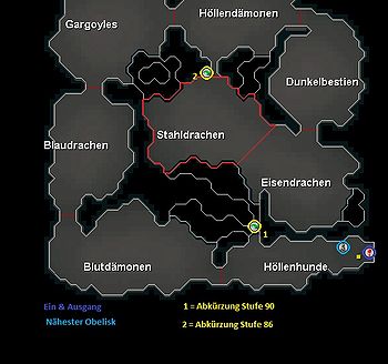 Stahldrachen in Kuradels Verlies. Die Zwergenkanone ist nicht erlaubt. Die Stahldrachen sind nicht in der Wildnis. Nur durch Berserkerauftrag von Kuradel (Berserkerstufe 75) möglich.