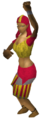 Spielerin in roter Menaphiten-Kleidung kurzer Rock.png